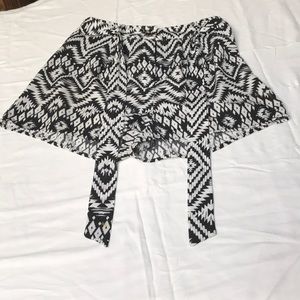 WOMENS BLACK AND WHITE SUMMER SHORTS